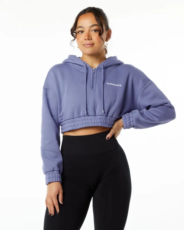 Classic Capital Crop Hoodie - Digital Violet sold by Alphalete