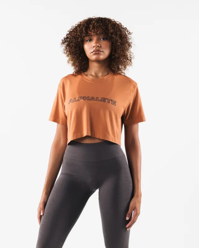 Core Airtech SS Crop - Alloy Orange sold by Alphalete