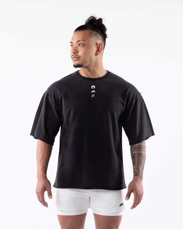 Three Pillar Terry Tee - Washed Black sold by Alphalete