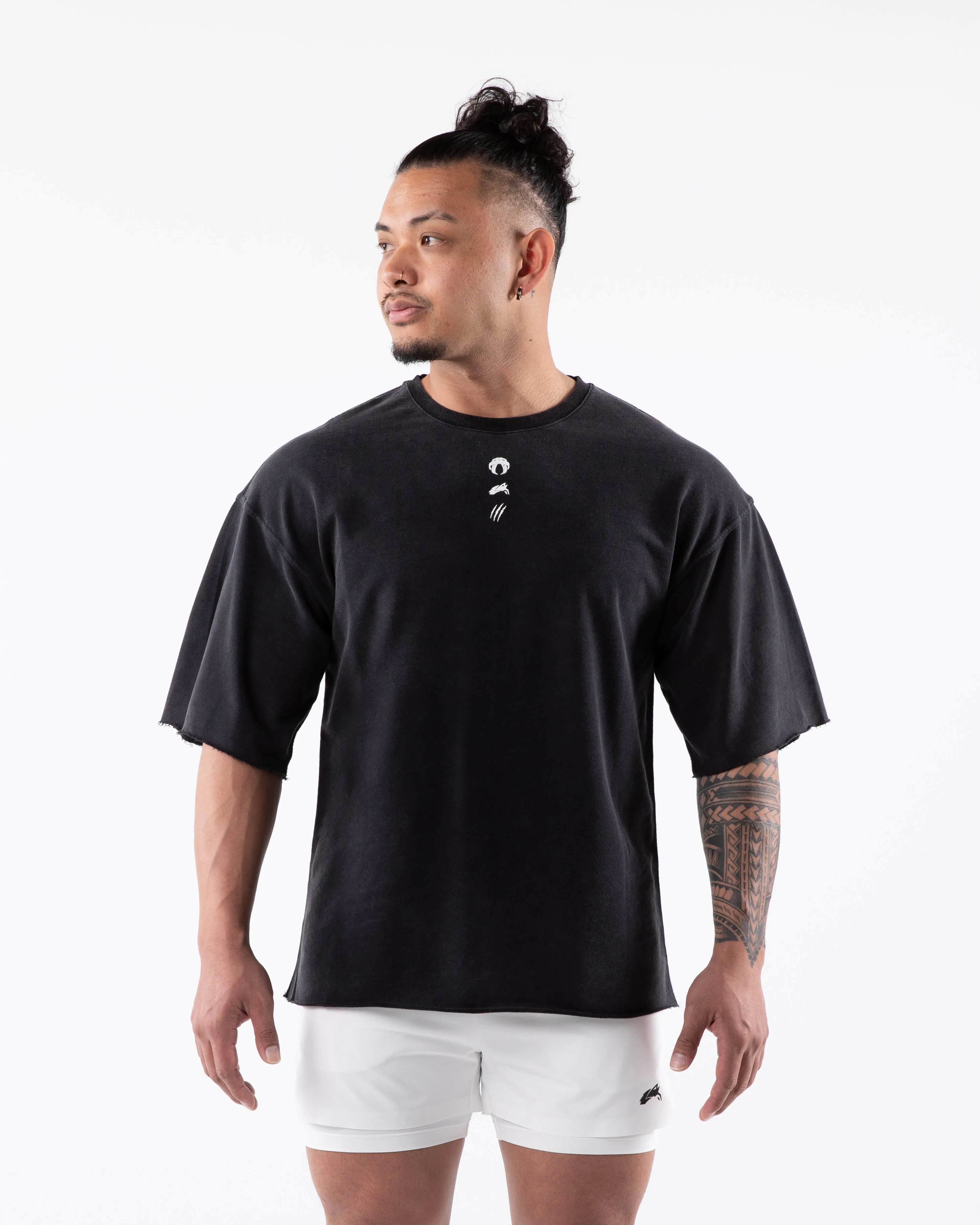 Three Pillar Terry Tee - Washed Black sold by Alphalete