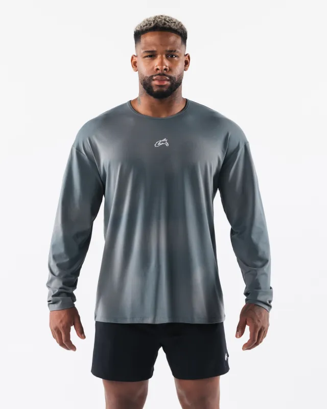 Wolf Head LS Tee - Ash Smoke Print sold by Alphalete