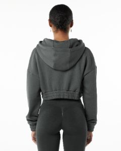Classic Capital Full-Zip Crop Jacket - Smoke sold by Alphalete