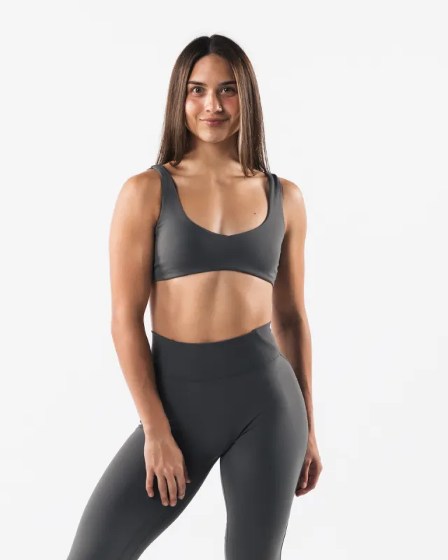 Aura Sculpt Bra - Pewter sold by Alphalete