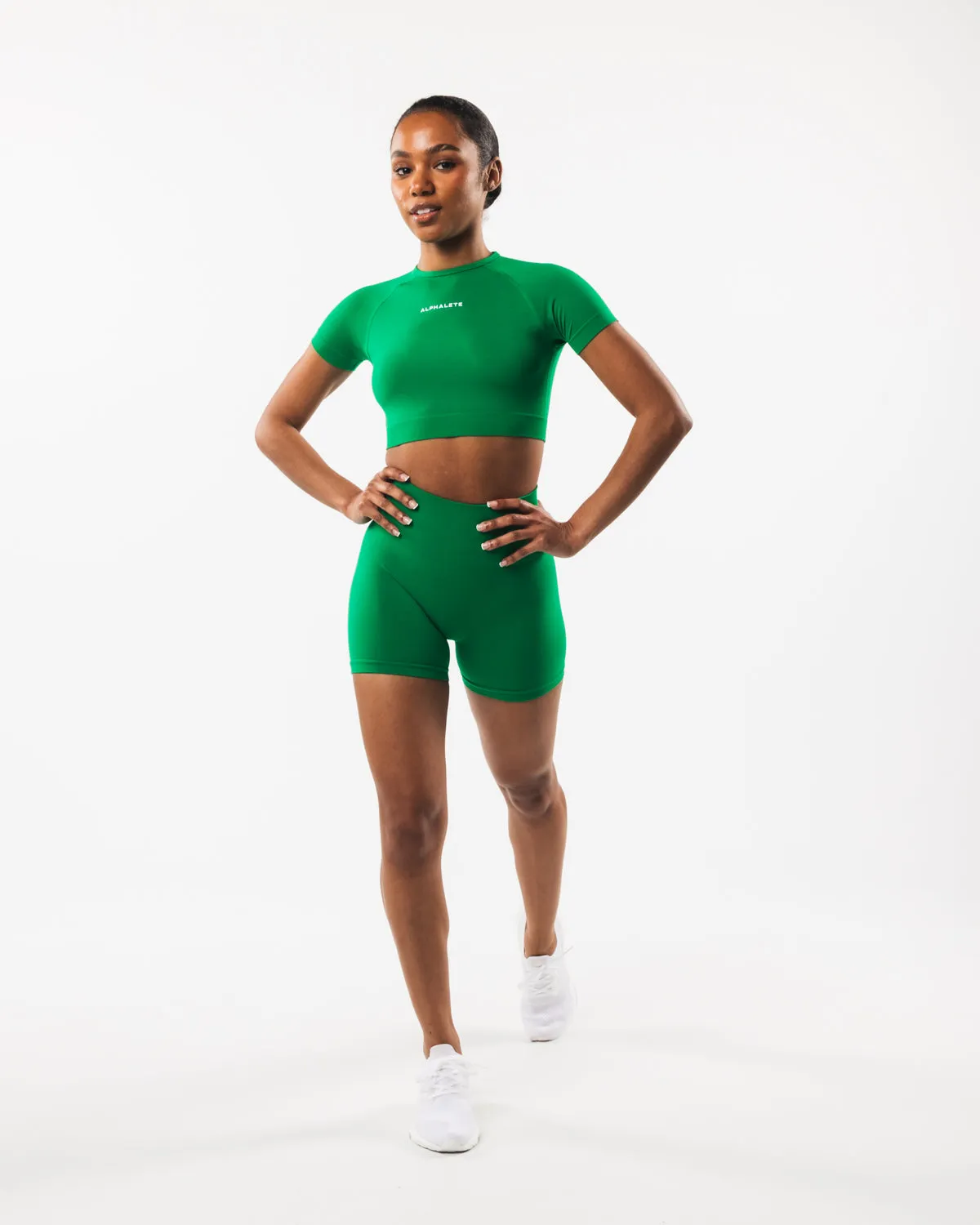 Amplify SS Crop - Emerald Green sold by Alphalete product image thumbnail 2