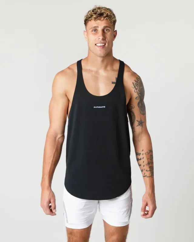 Heavy Cotton Core Stringer - Black sold by Alphalete
