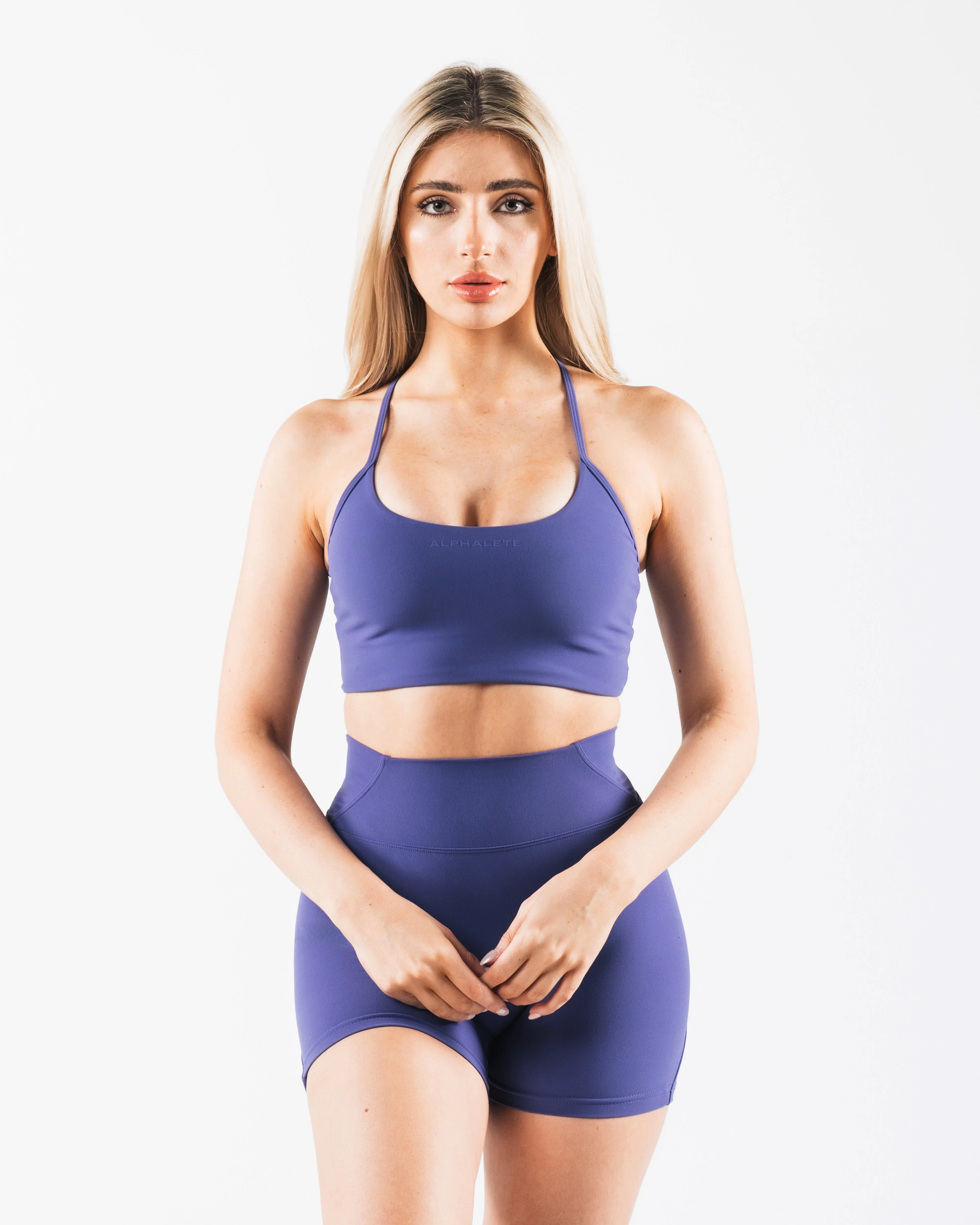 Aura Strappy Longline Bra - Arctic Sky sold by Alphalete product image thumbnail 2