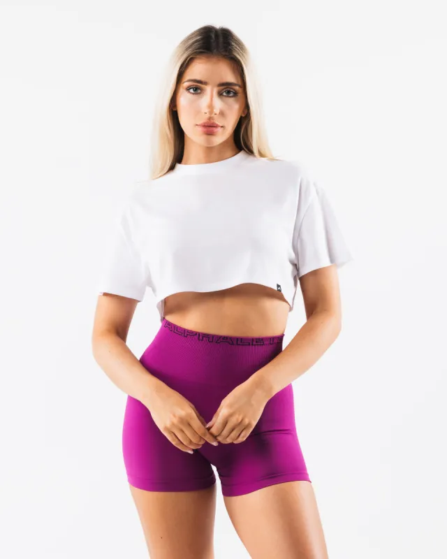 OT Oversized Crop Tee - White sold by Alphalete