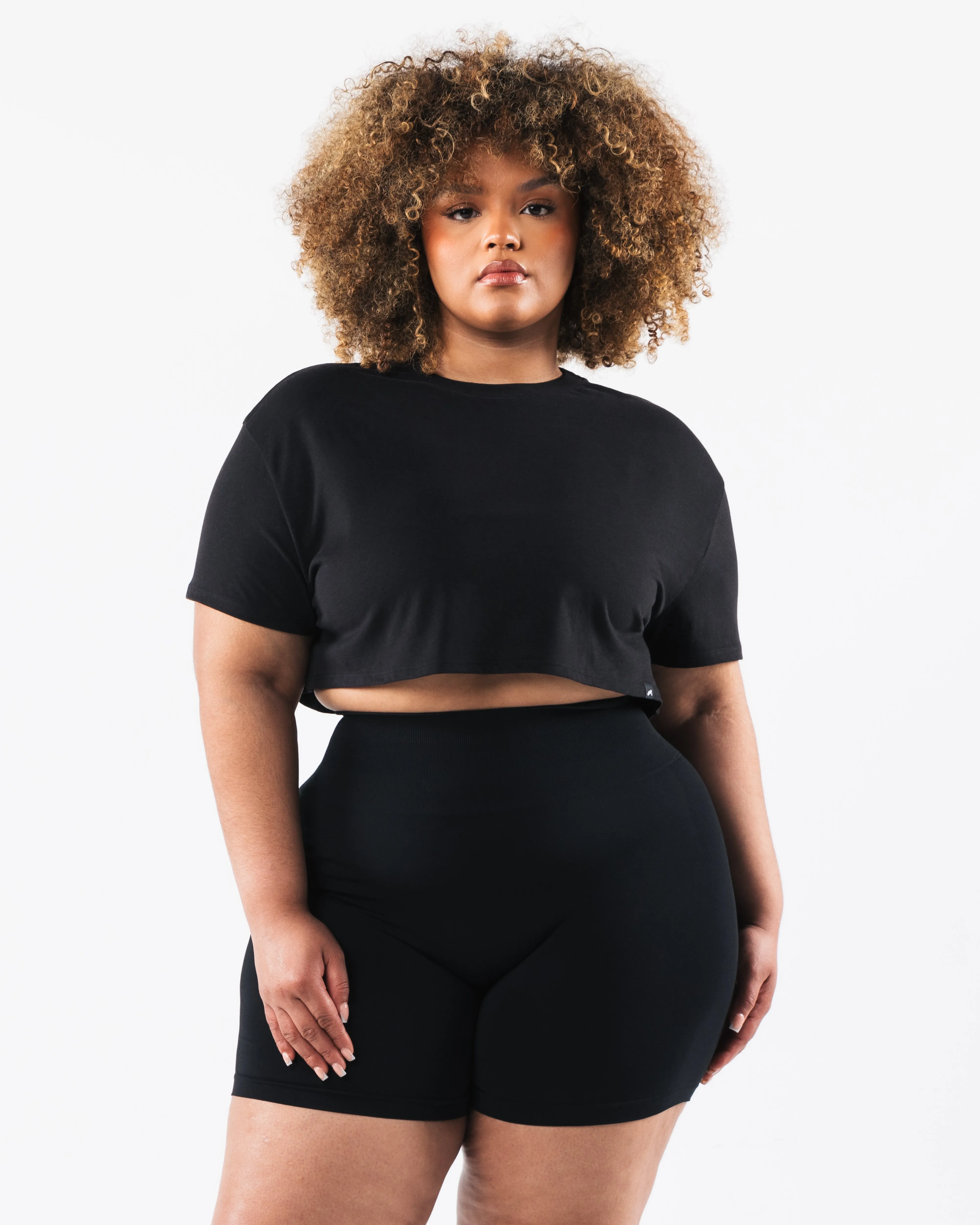 OT Oversized Crop Tee - Black sold by Alphalete product image thumbnail 2