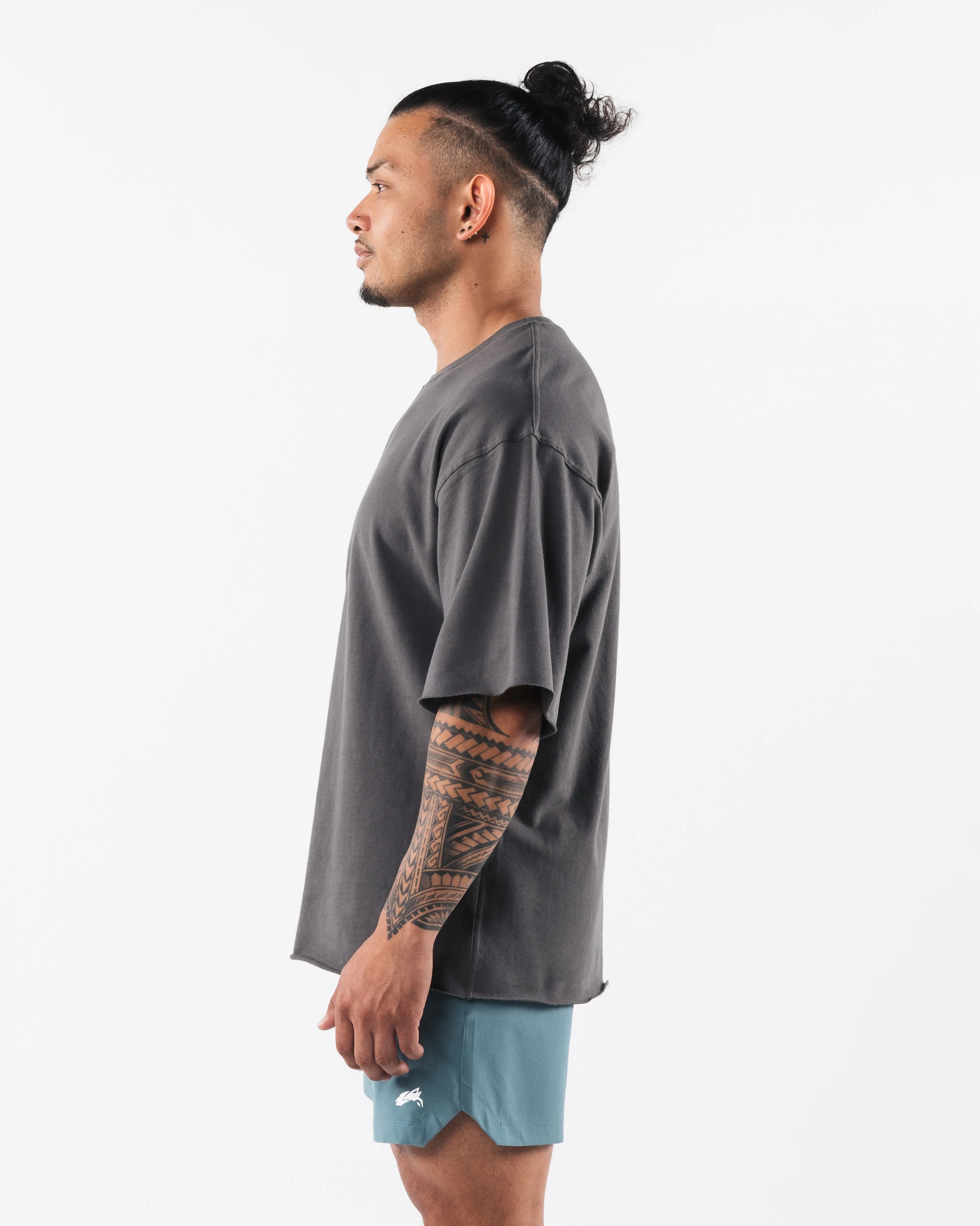 Three Pillar Terry Tee - Pewter sold by Alphalete product image thumbnail 3