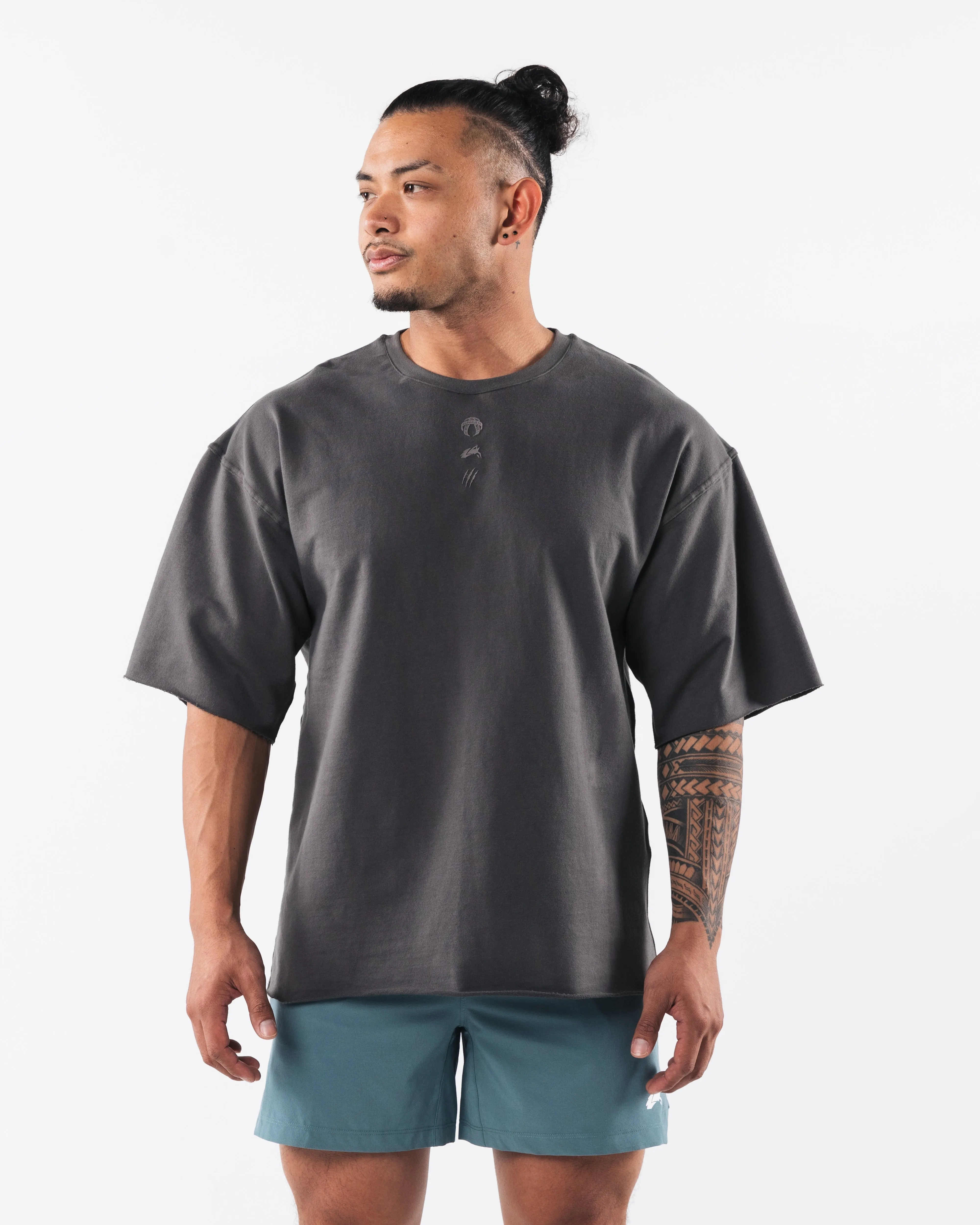 Three Pillar Terry Tee - Pewter sold by Alphalete