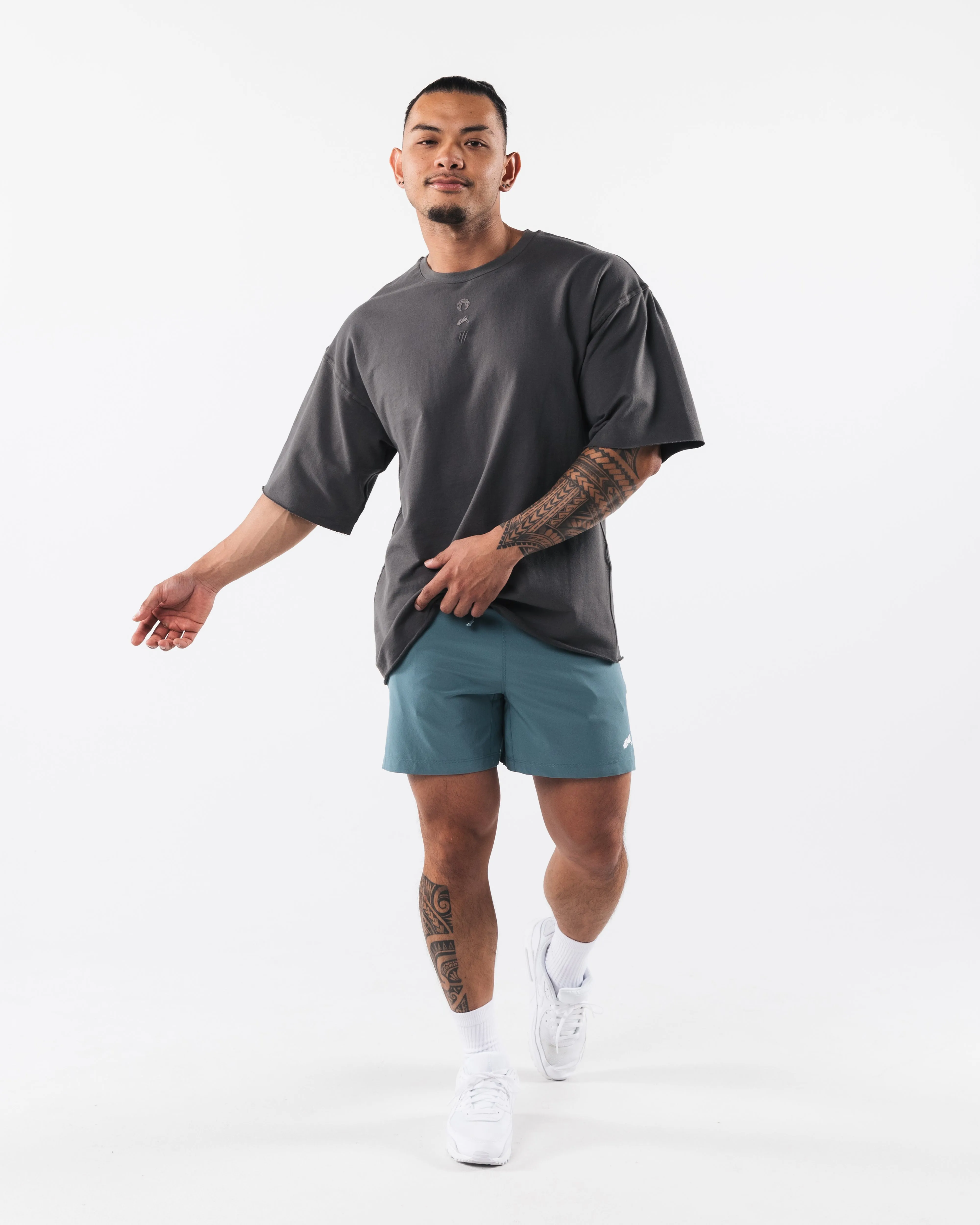 Three Pillar Terry Tee - Pewter sold by Alphalete product image thumbnail 2