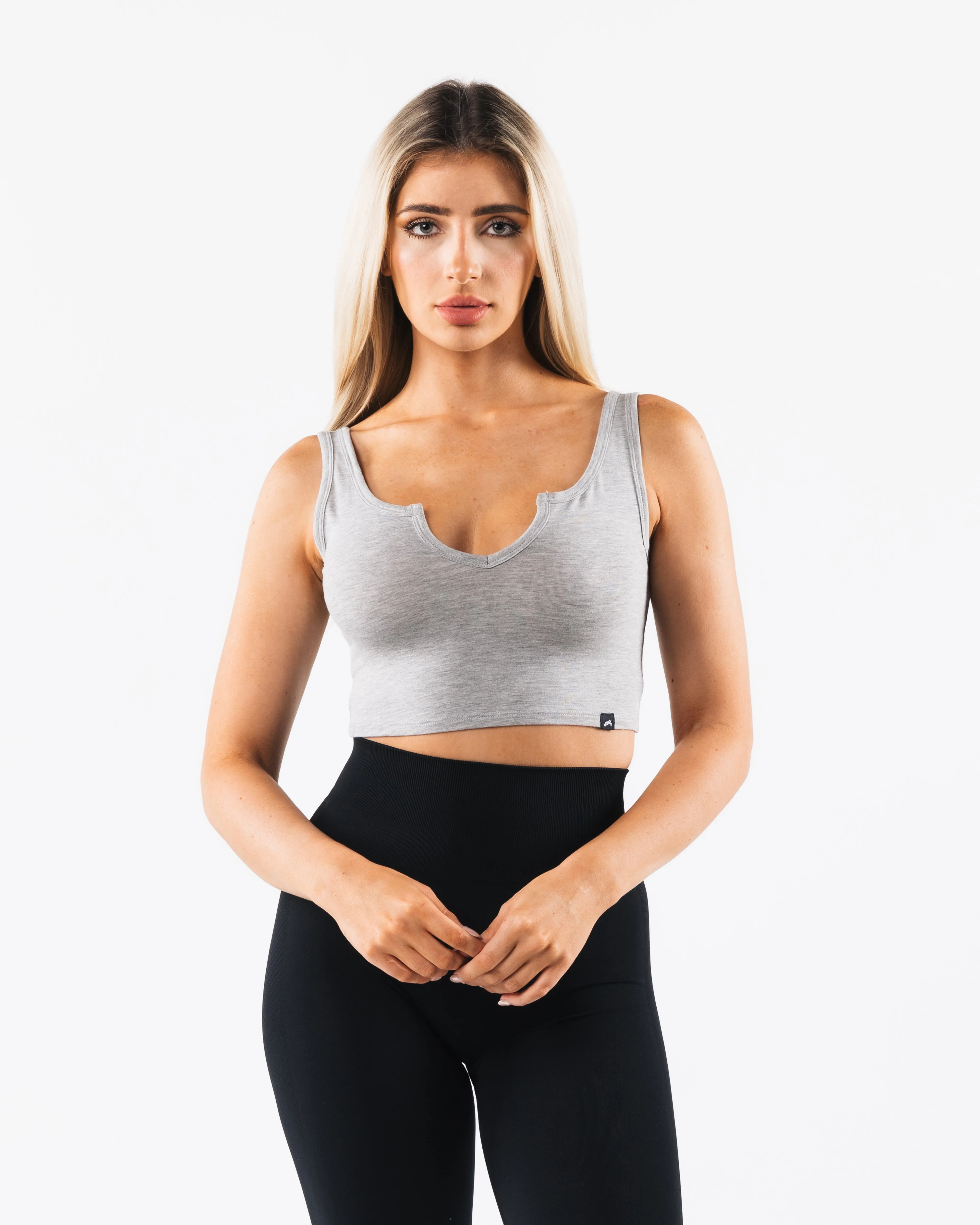 OT Slit Tank - Light Heather Grey sold by Alphalete
