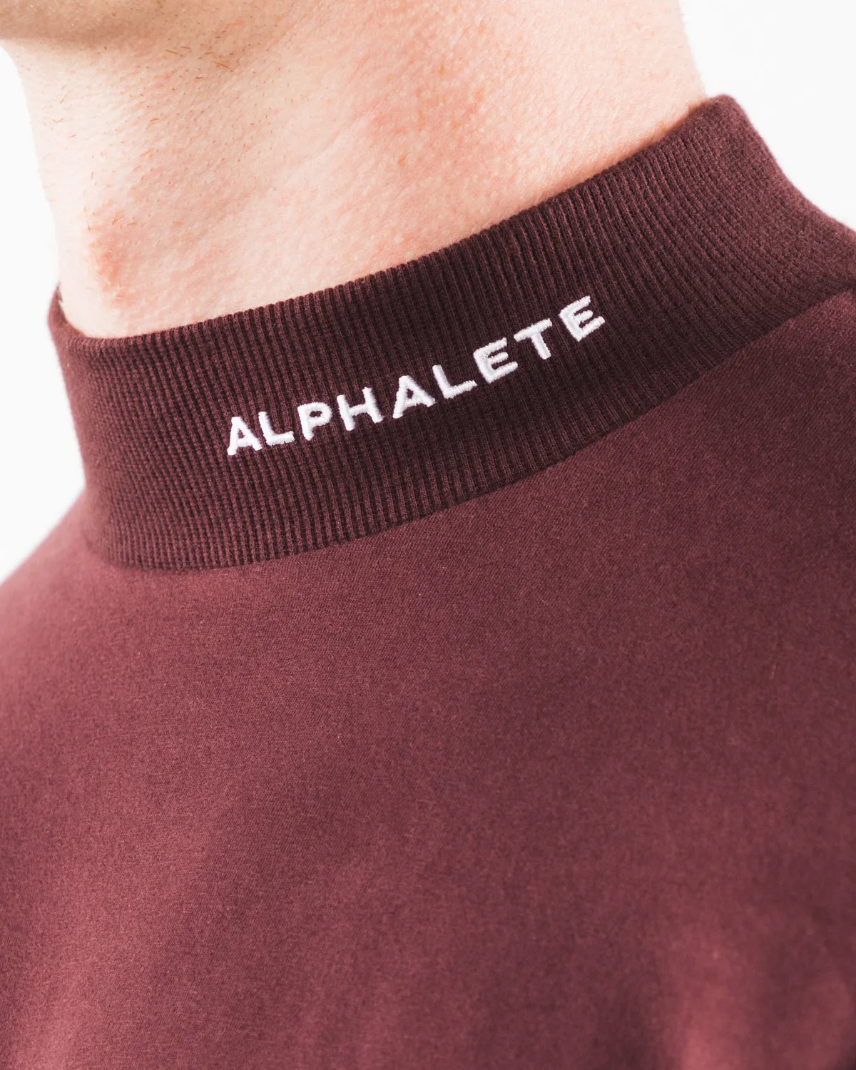 Brushed Core Mock Neck LS - Sangria sold by Alphalete product image thumbnail 5
