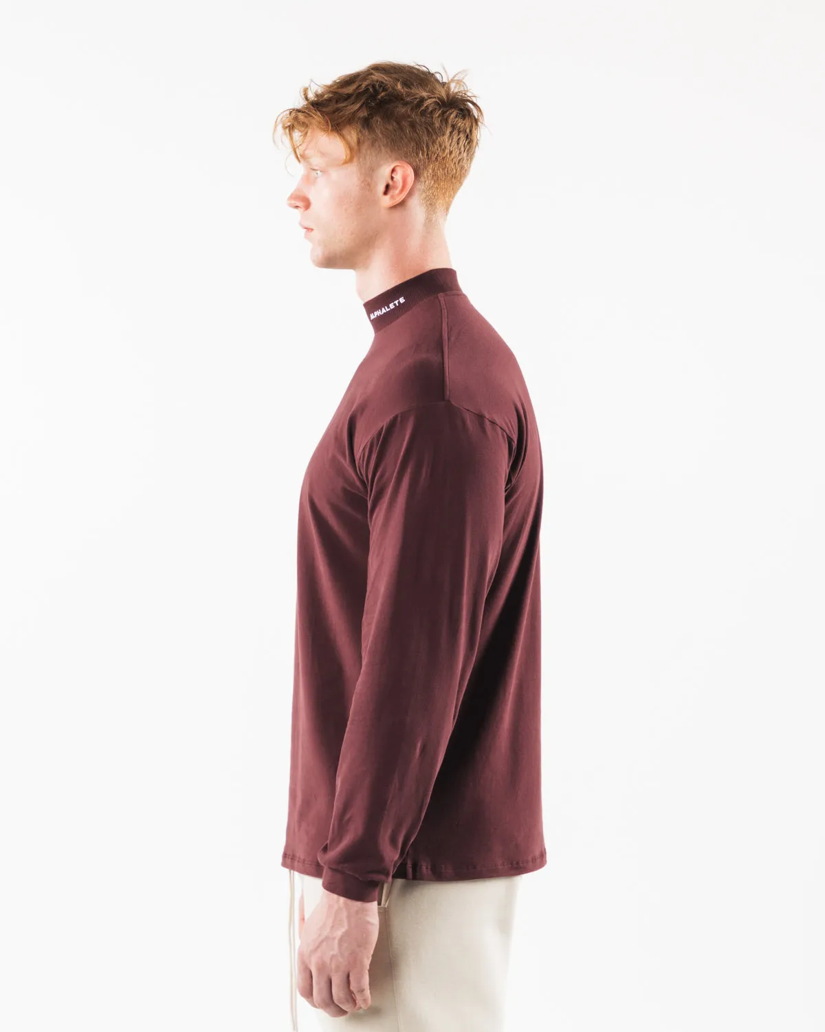 Brushed Core Mock Neck LS - Sangria sold by Alphalete product image thumbnail 4