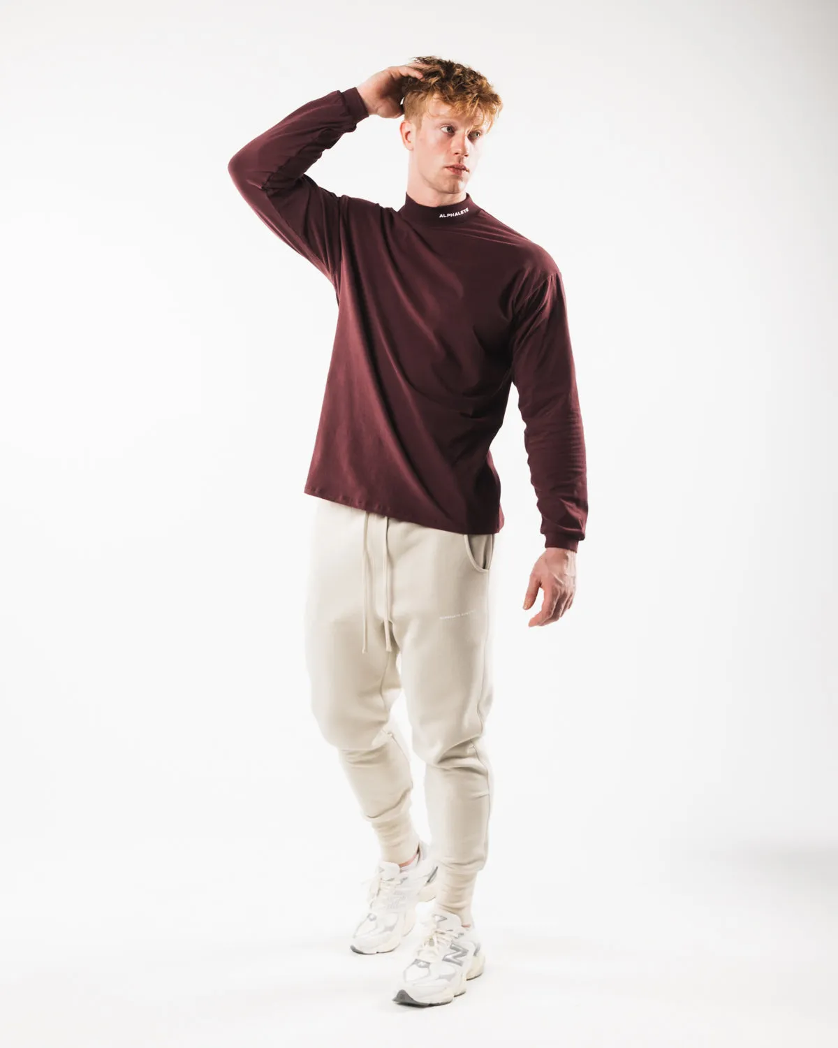 Brushed Core Mock Neck LS - Sangria sold by Alphalete product image thumbnail 2