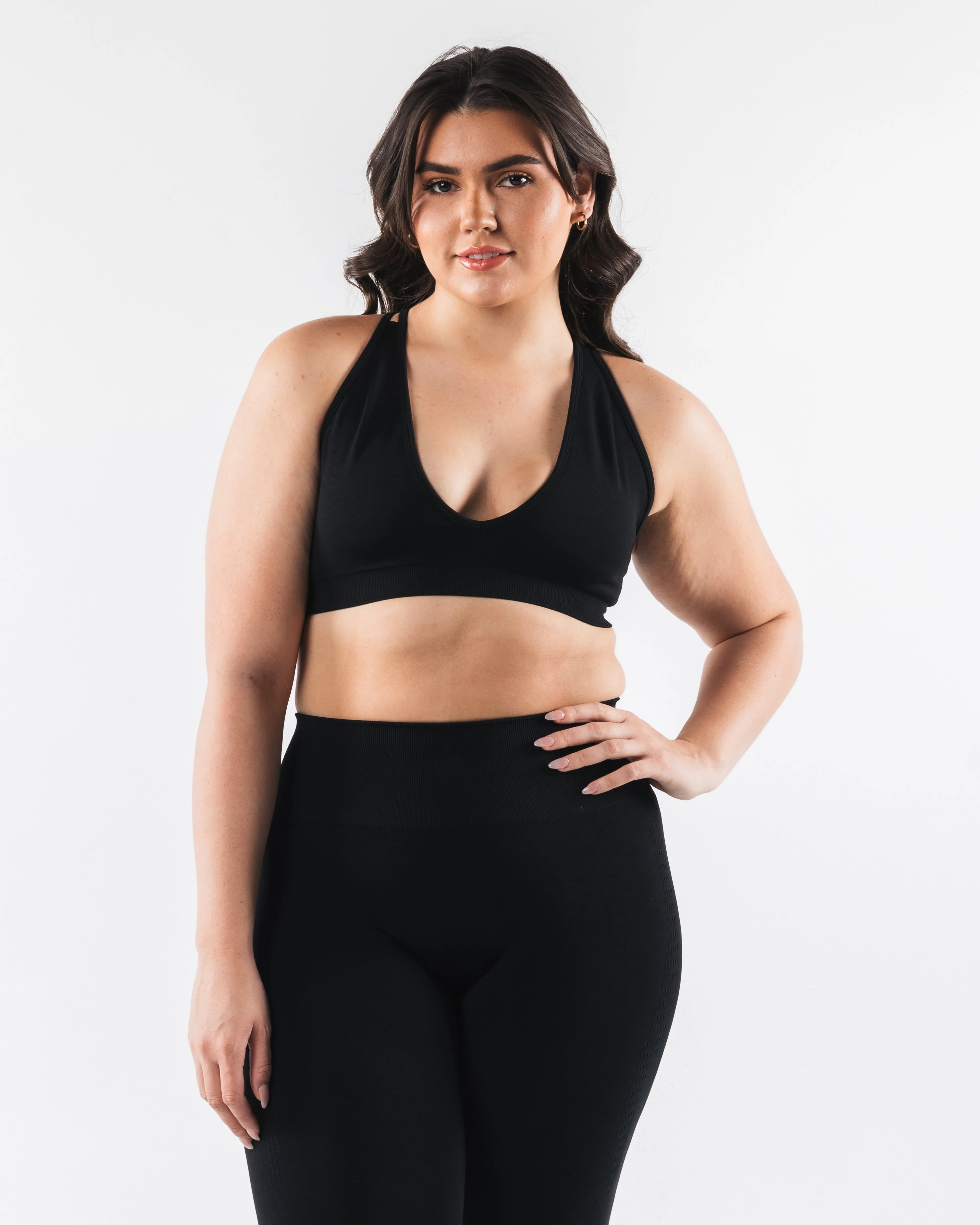 Amplify Deep V Bra - Black sold by Alphalete product image thumbnail 2