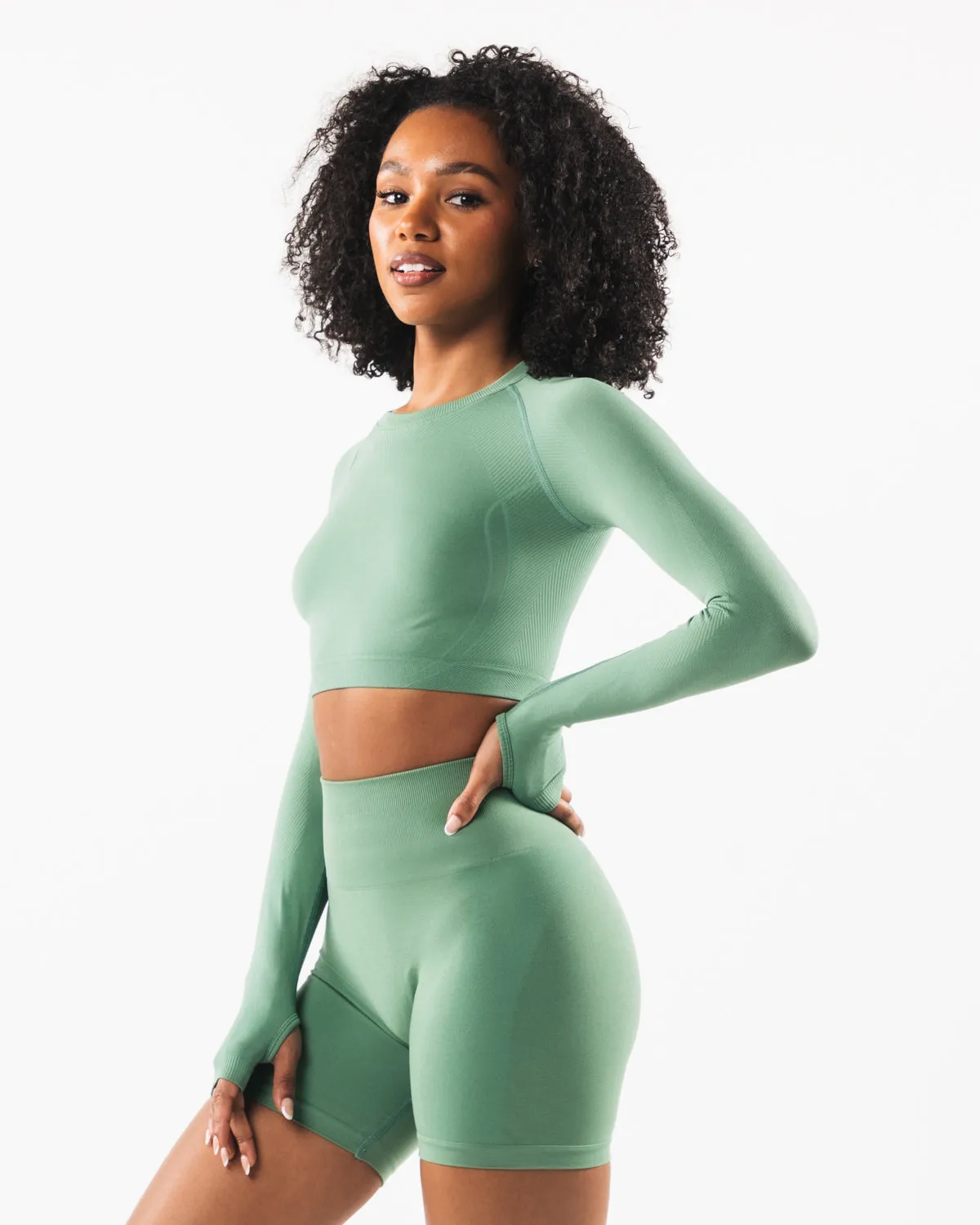 Stratus LS Crop - Jade sold by Alphalete product image thumbnail 3