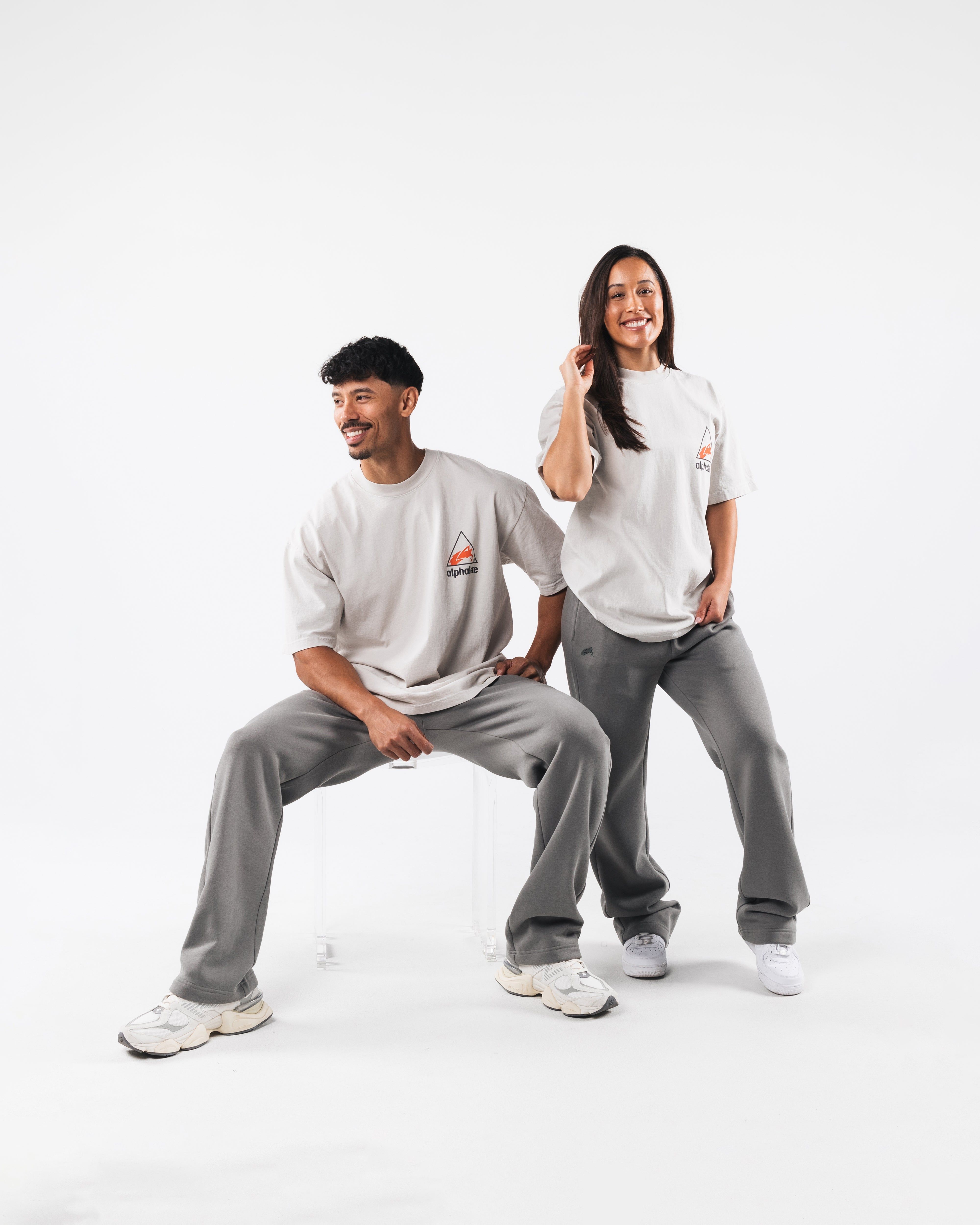 Crest Tee - Cement sold by Alphalete