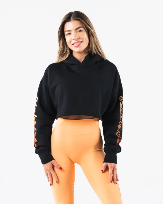Trilogy Crop Hoodie - Black sold by Alphalete