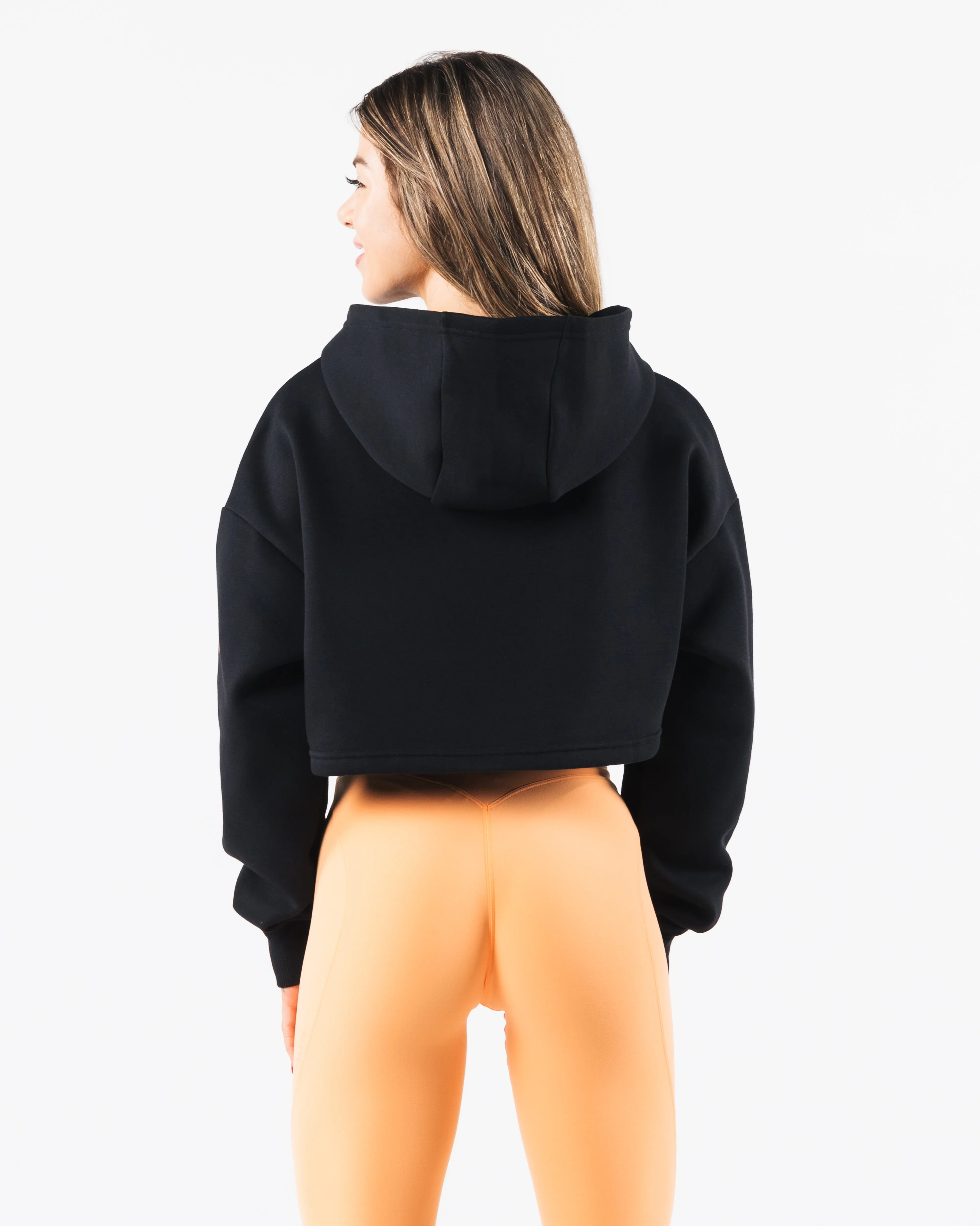 Trilogy Crop Hoodie - Black sold by Alphalete product image thumbnail 4