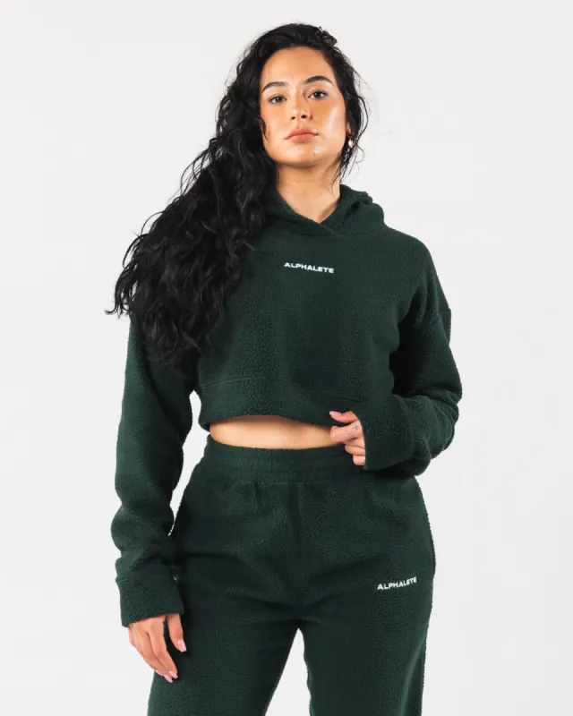 King Crop Hoodie - Evergreen sold by Alphalete