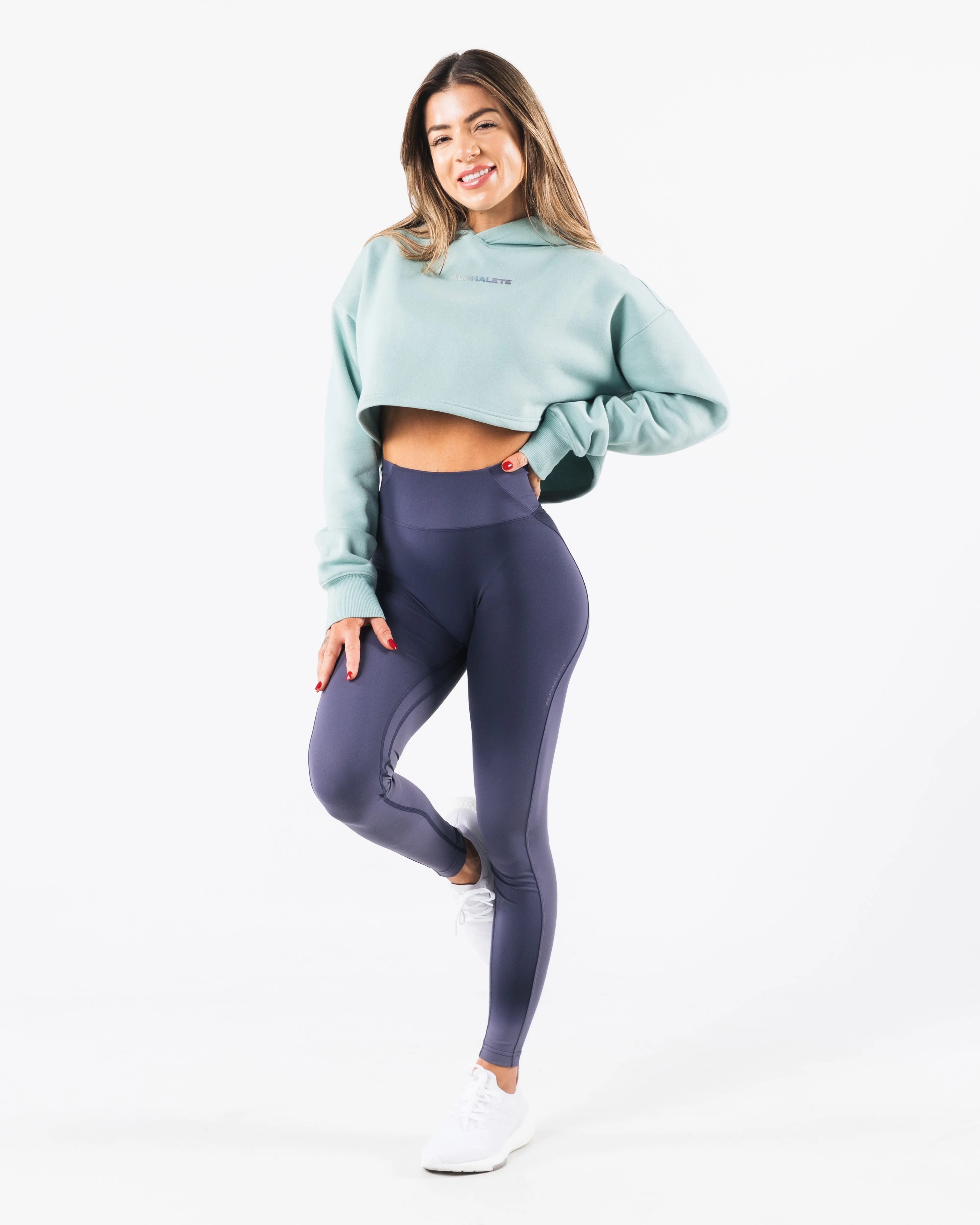 Trilogy Crop Hoodie - Celestial Blue sold by Alphalete product image thumbnail 2