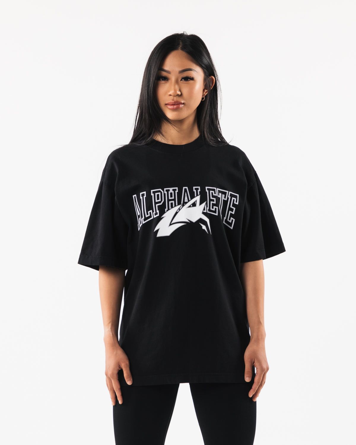 Wolf Head Tee - Black/White sold by Alphalete product image thumbnail 3