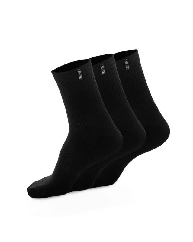Union Crew Sock 3pk - Black sold by Alphalete