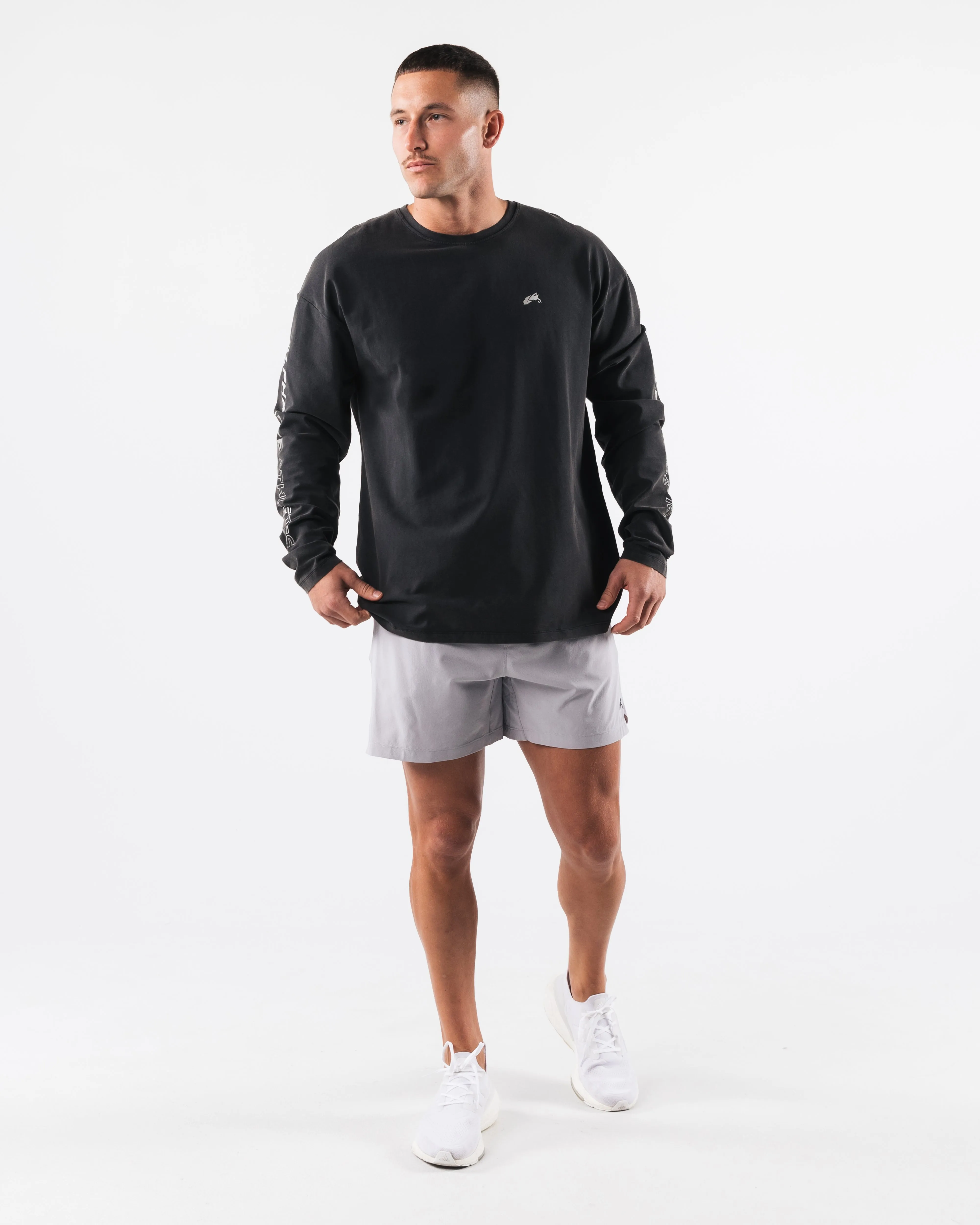 Breathe More LS Tee - Washed Black sold by Alphalete product image thumbnail 2