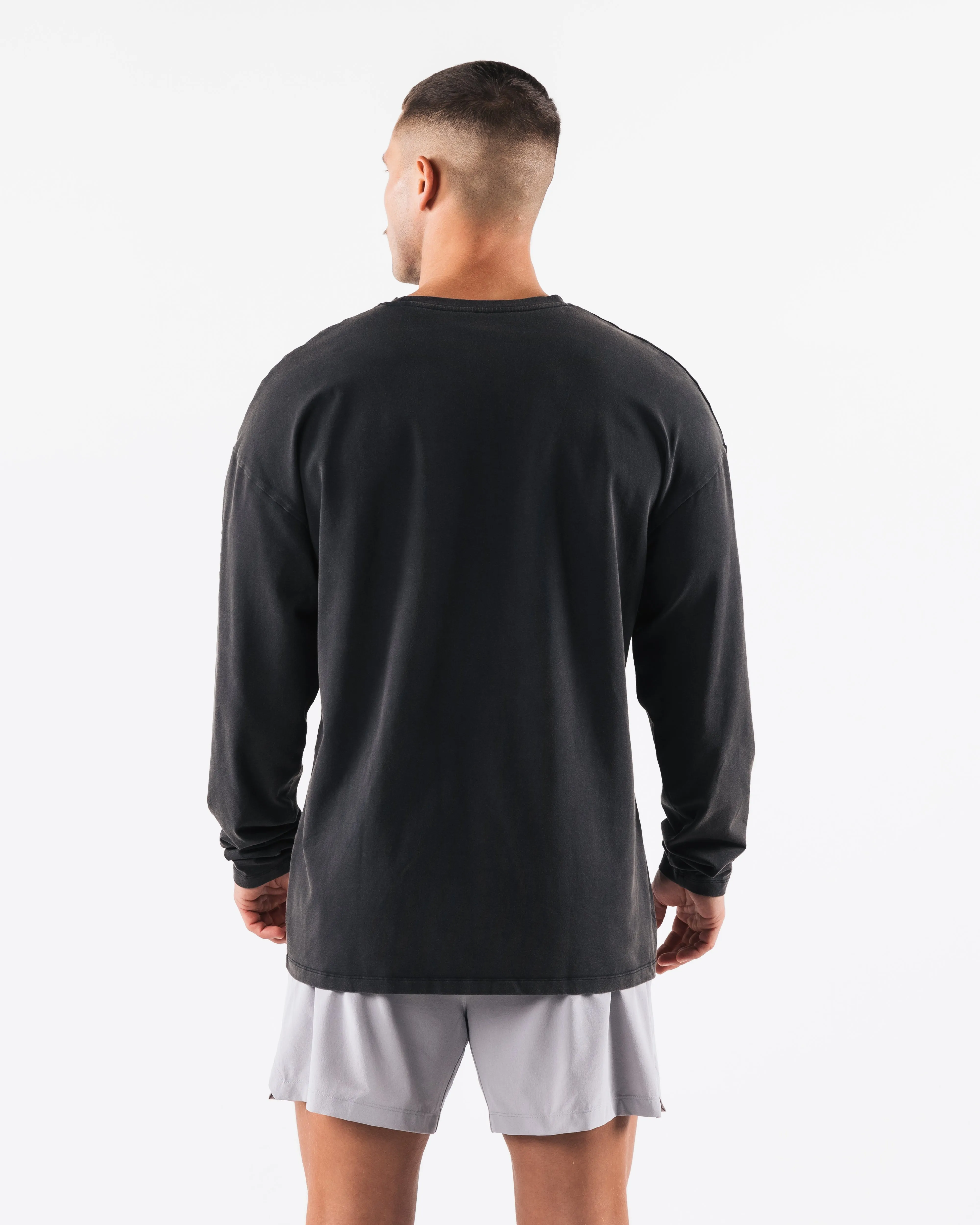 Breathe More LS Tee - Washed Black sold by Alphalete product image thumbnail 4