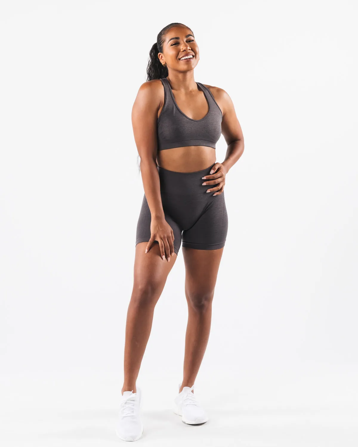 Contour Ultra-High Rise Short - Pewter sold by Alphalete product image thumbnail 2