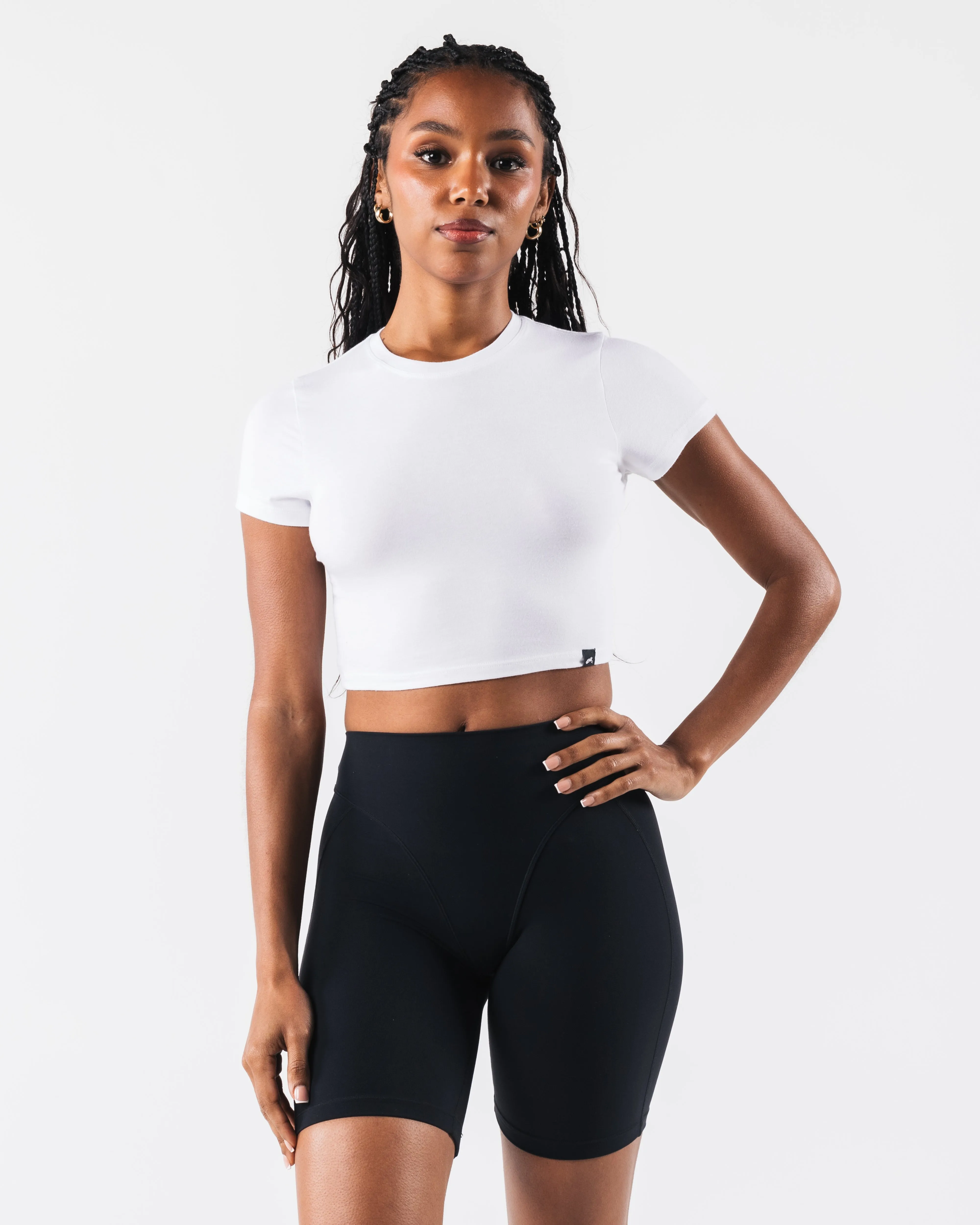 OT Crop Tee - White sold by Alphalete