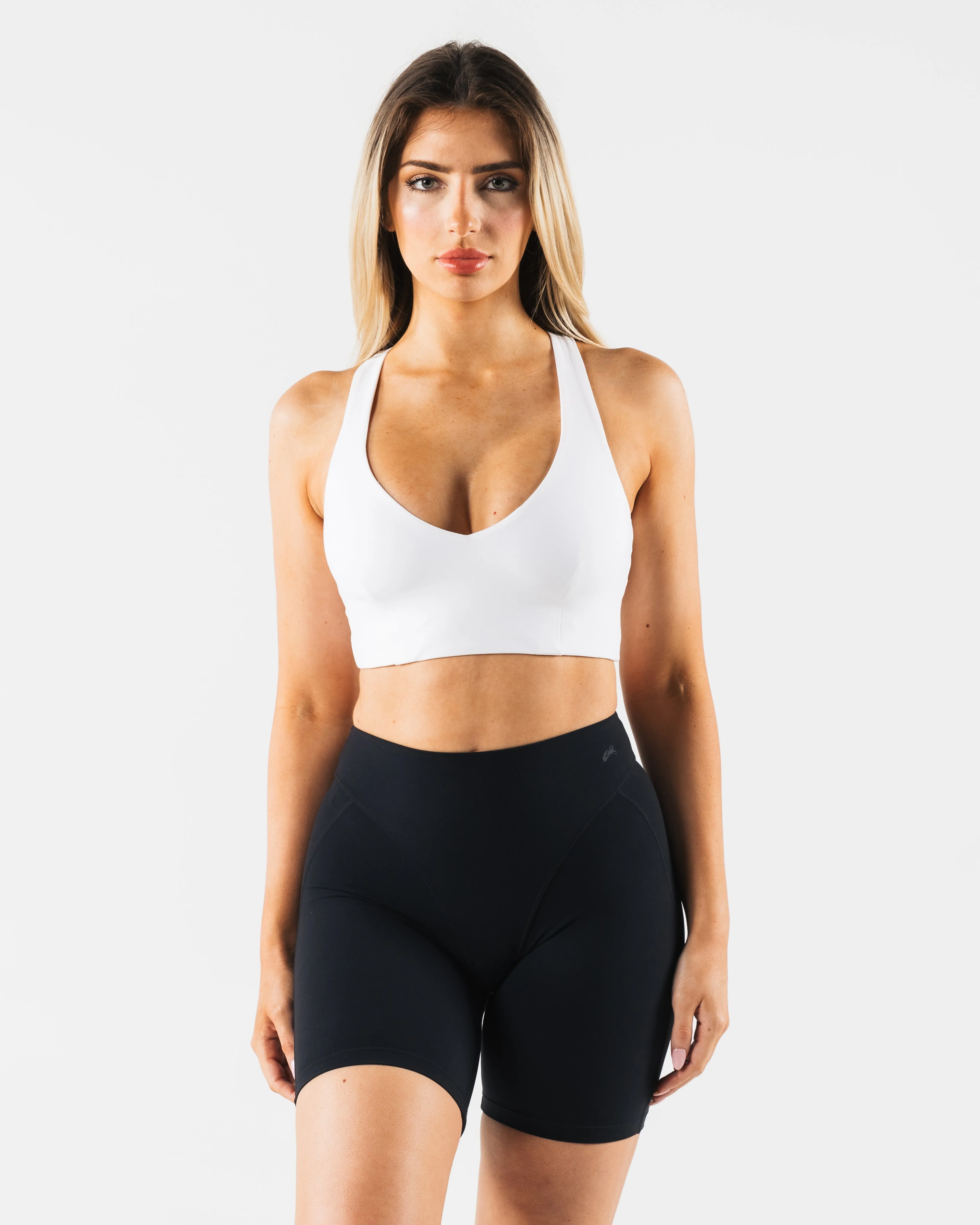 Deep V Cady Bra - White sold by Alphalete