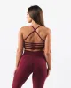 Aura Strappy Longline Bra - Cran sold by Alphalete