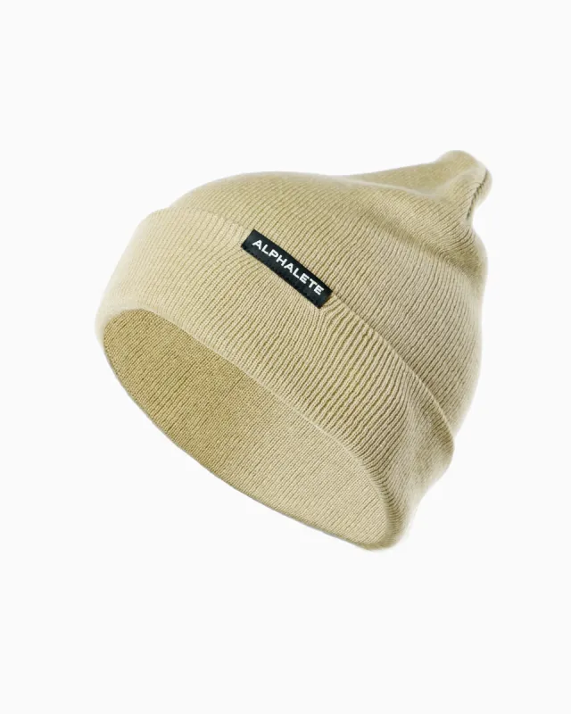 Essential Foldover Beanie - String sold by Alphalete