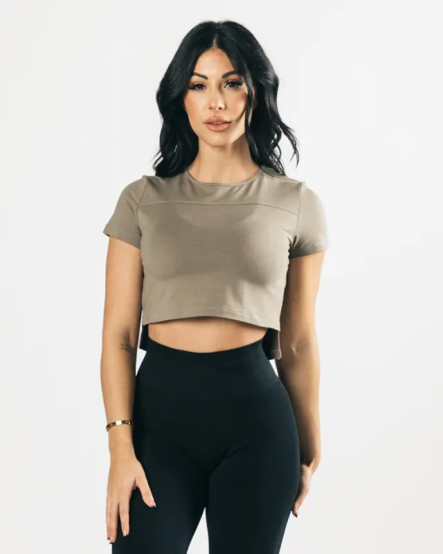 Premium Short Sleeve Crop Top - Haze sold by Alphalete