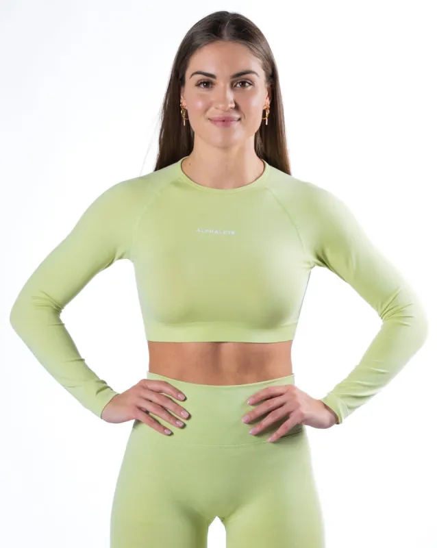 Amplify LS Crop - Frozen Spring sold by Alphalete