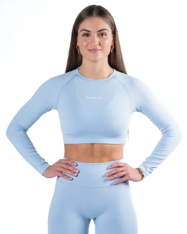 Amplify LS Crop - Ice Blue sold by Alphalete