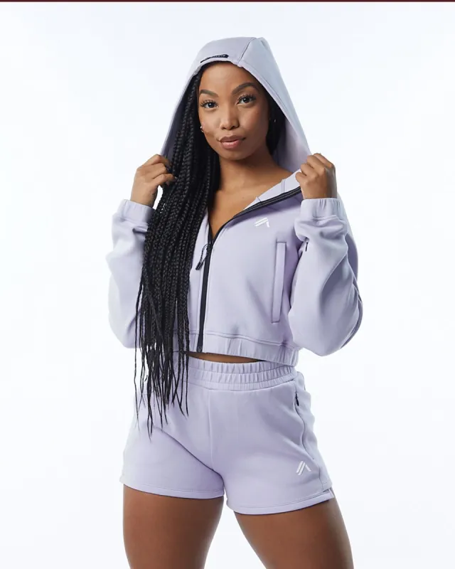 ELMTS Full-Zip Crop Jacket - Lilac sold by Alphalete