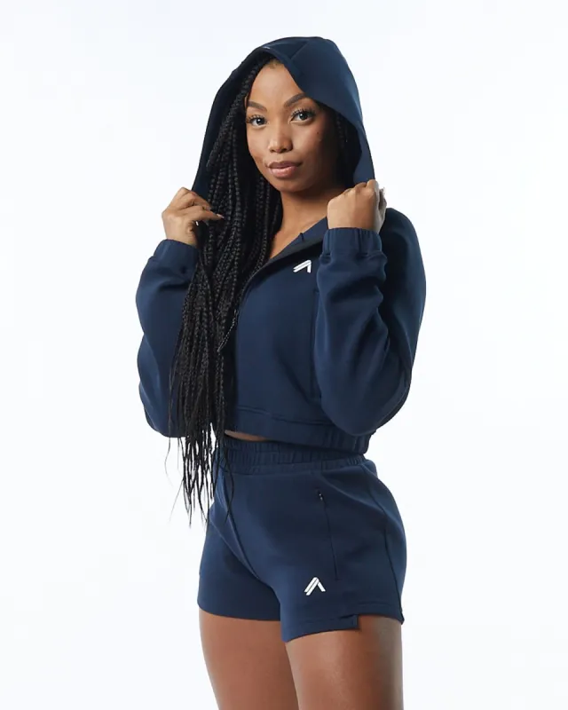 ELMTS Full-Zip Crop Jacket - Navy sold by Alphalete