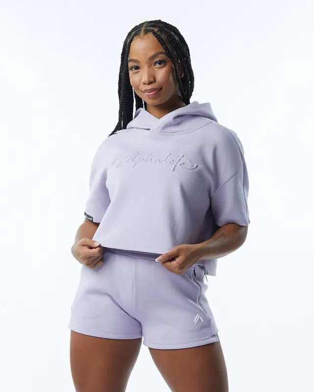 ELMTS Half Sleeve Hoodie - Lilac sold by Alphalete