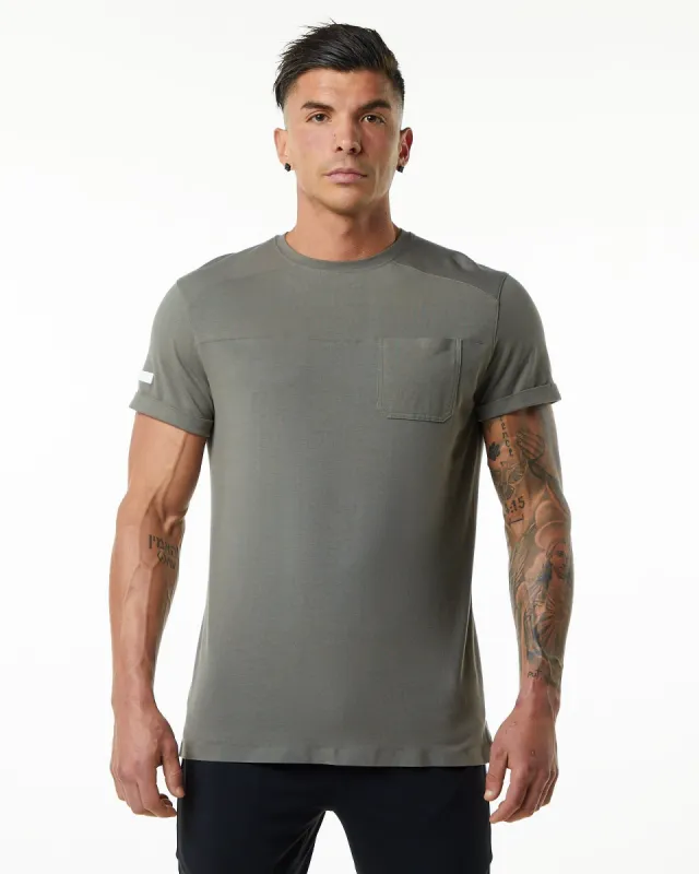 Evo Pocket Tee - Stone Grey sold by Alphalete