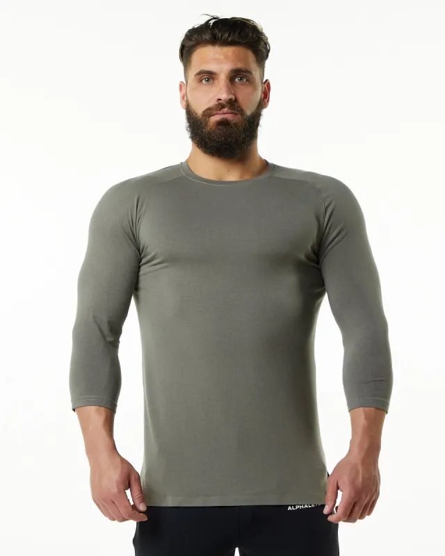 Evo 3/4 Sleeve Tee - Stone Grey sold by Alphalete