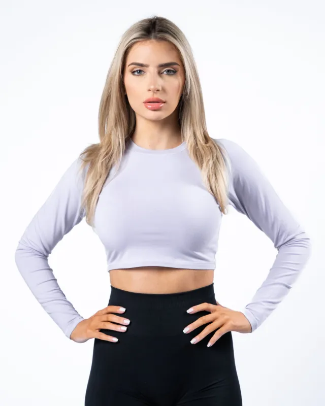 Evo Long Sleeve Crop - Lilac Haze sold by Alphalete