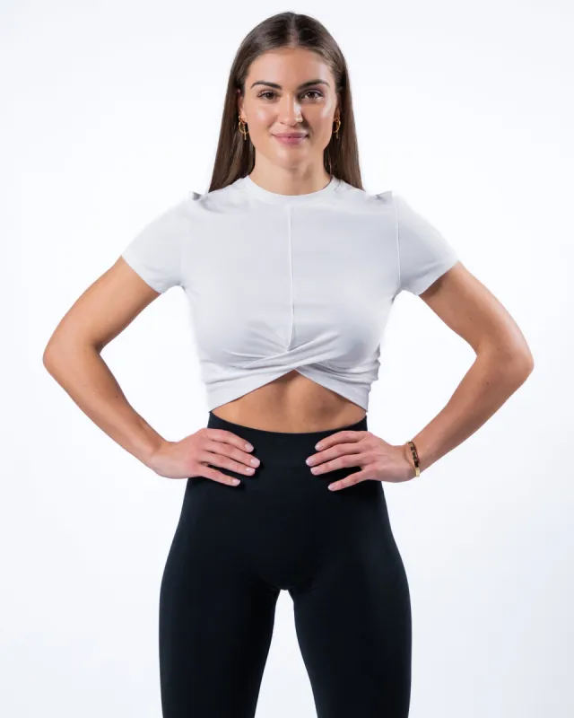 Evo Twist Crop - White sold by Alphalete