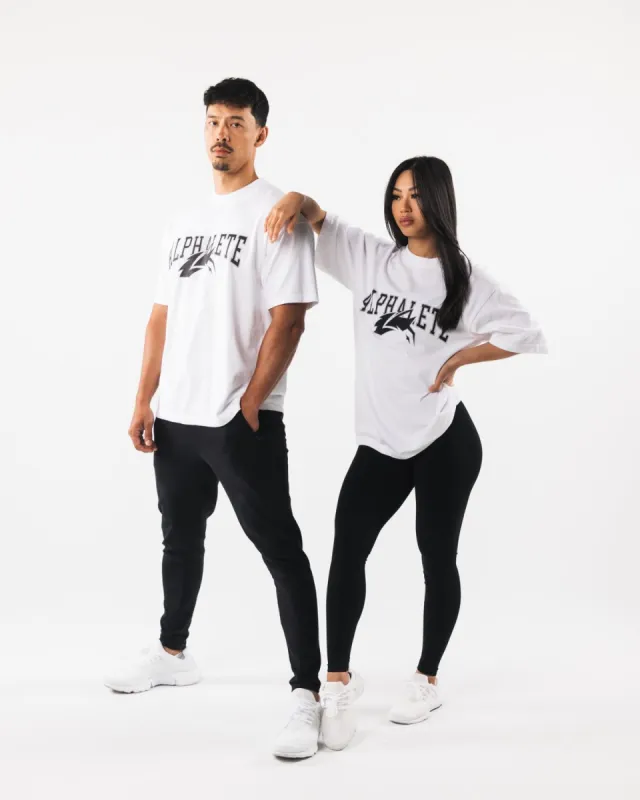 Wolf Head Tee - White / Black sold by Alphalete