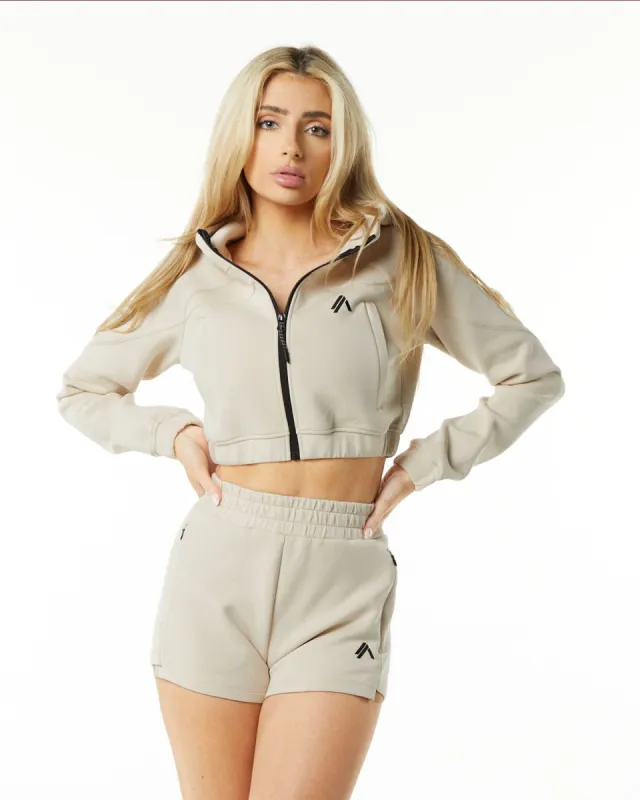 ELMTS Full-Zip Crop Jacket - Vanilla sold by Alphalete