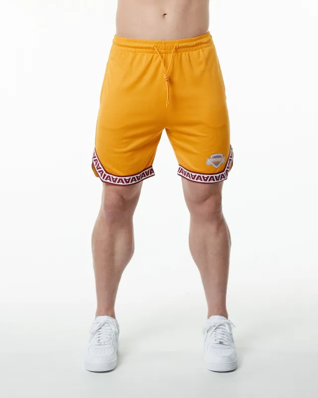 Varsity Basketball Short 9" - Marigold sold by Alphalete