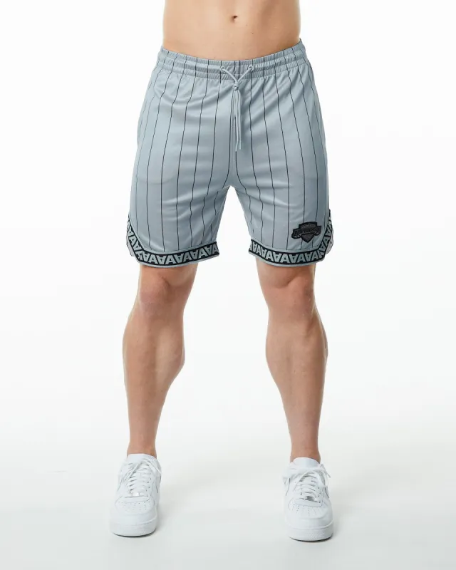 Varsity Basketball Short 9" - Grey Pinstripe sold by Alphalete