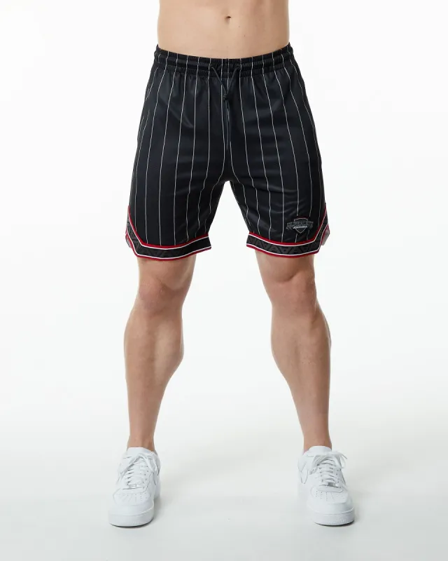 Varsity Basketball Short 9" - Black Pinstripe sold by Alphalete
